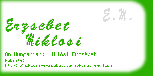 erzsebet miklosi business card