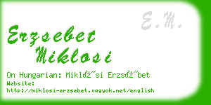 erzsebet miklosi business card